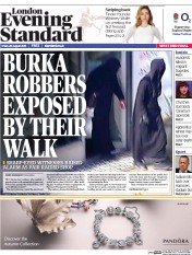 London Evening Standard (UK) Newspaper Front Page for 29 August 2015