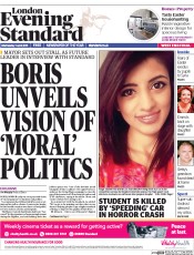 London Evening Standard (UK) Newspaper Front Page for 2 April 2015