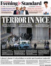 London Evening Standard (UK) Newspaper Front Page for 30 October 2020