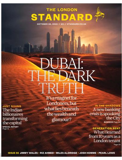 London Evening Standard Newspaper Front Page (UK) for 31 October 2025