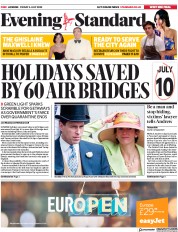 London Evening Standard (UK) Newspaper Front Page for 4 July 2020