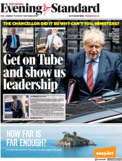 London Evening Standard (UK) Newspaper Front Page for 4 September 2020