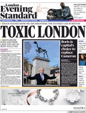 London Evening Standard (UK) Newspaper Front Page for 6 March 2015