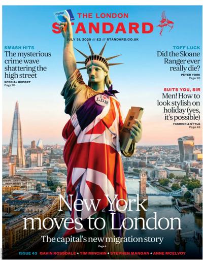 London Evening Standard Newspaper Front Page (UK) for 6 August 2025