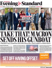 London Evening Standard (UK) Newspaper Front Page for 7 May 2021