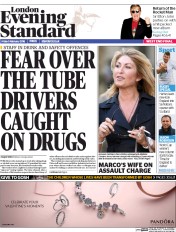 London Evening Standard (UK) Newspaper Front Page for 8 February 2016