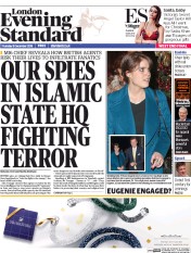 London Evening Standard (UK) Newspaper Front Page for 9 December 2016