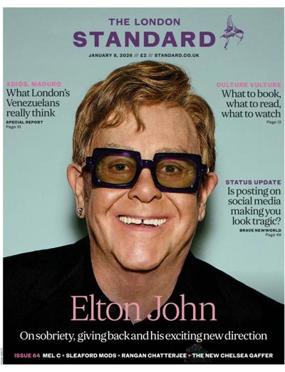London Evening Standard Newspaper Front Page (UK) for 9 January 2026
