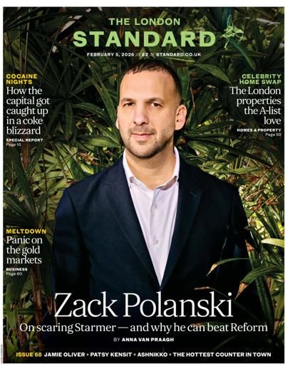 London Evening Standard Newspaper Front Page (UK) for 9 February 2026