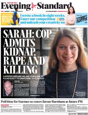 London Evening Standard (UK) Newspaper Front Page for 9 June 2021