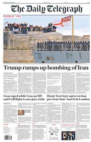 The Daily Telegraph front page for 11 March 2026