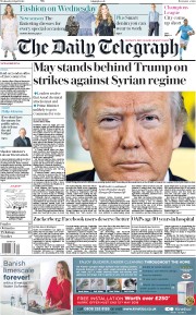 The Daily Telegraph (UK) Newspaper Front Page for 11 April 2018