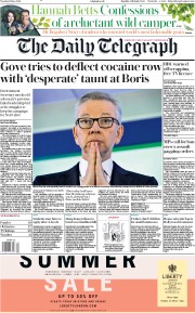 The Daily Telegraph (UK) Newspaper Front Page for 11 June 2019