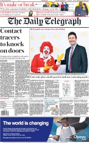 The Daily Telegraph (UK) Newspaper Front Page for 11 August 2020