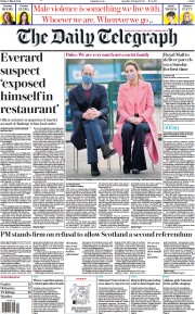 The Daily Telegraph (UK) Newspaper Front Page for 12 March 2021