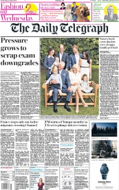 The Daily Telegraph (UK) Newspaper Front Page for 12 August 2020