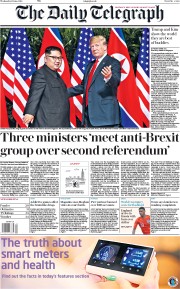 The Daily Telegraph (UK) Newspaper Front Page for 13 June 2018