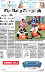 The Daily Telegraph (UK) Newspaper Front Page for 14 February 2019