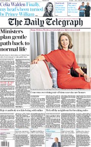 The Daily Telegraph (UK) Newspaper Front Page for 14 April 2020