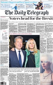 The Daily Telegraph (UK) Newspaper Front Page for 15 December 2015