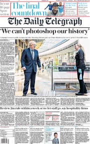 The Daily Telegraph (UK) Newspaper Front Page for 15 June 2020