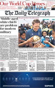 The Daily Telegraph (UK) Newspaper Front Page for 16 July 2019