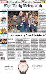 The Daily Telegraph (UK) Newspaper Front Page for 17 December 2020