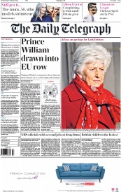 The Daily Telegraph (UK) Newspaper Front Page for 17 February 2016