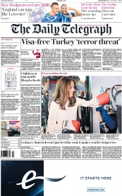 The Daily Telegraph (UK) Newspaper Front Page for 17 May 2016