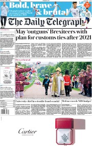 The Daily Telegraph (UK) Newspaper Front Page for 17 May 2018