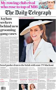 The Daily Telegraph front page for 17 June 2025