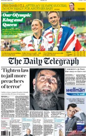 The Daily Telegraph (UK) Newspaper Front Page for 17 August 2016