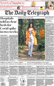 The Daily Telegraph (UK) Newspaper Front Page for 18 September 2020