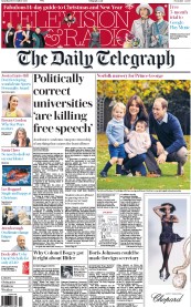 The Daily Telegraph (UK) Newspaper Front Page for 19 December 2015