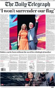 The Daily Telegraph front page for 1 October 2025
