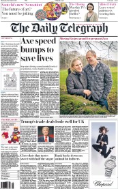 The Daily Telegraph (UK) Newspaper Front Page for 1 December 2016