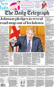 The Daily Telegraph (UK) Newspaper Front Page for 1 May 2020