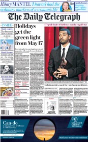 The Daily Telegraph (UK) Newspaper Front Page for 1 May 2021