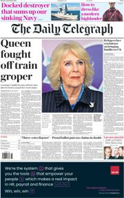 The Daily Telegraph front page for 1 September 2025