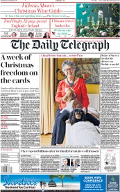 The Daily Telegraph (UK) Newspaper Front Page for 21 November 2020