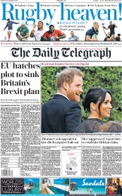 The Daily Telegraph (UK) Newspaper Front Page for 21 September 2019