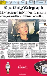 The Daily Telegraph (UK) Newspaper Front Page for 23 May 2019