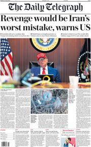 The Daily Telegraph front page for 23 June 2025