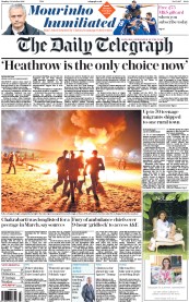 The Daily Telegraph (UK) Newspaper Front Page for 24 October 2016