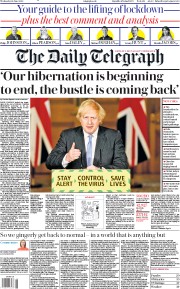 The Daily Telegraph (UK) Newspaper Front Page for 24 June 2020