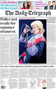 The Daily Telegraph front page for 24 July 2025