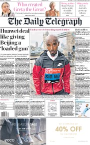 The Daily Telegraph (UK) Newspaper Front Page for 25 April 2019