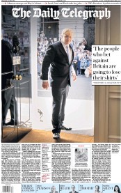 The Daily Telegraph (UK) Newspaper Front Page for 25 July 2019