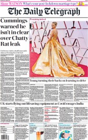 The Daily Telegraph (UK) Newspaper Front Page for 26 April 2021