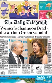 The Daily Telegraph (UK) Newspaper Front Page for 27 October 2018